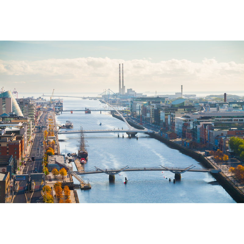 Skyline Of Dublin City by David Soanes - Wrapped Canvas Print, 51cm H x 76cm W