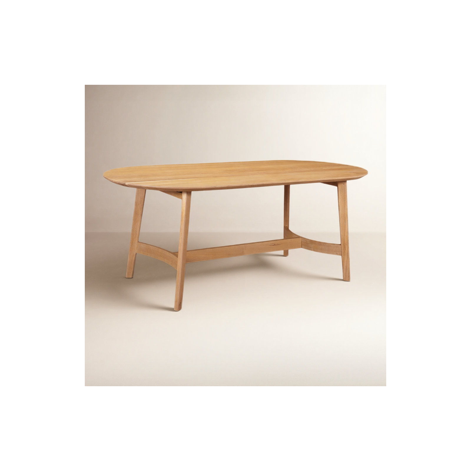 Signa Solid Oak Dining Table, 36" W x 76" L, Natural
