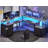 Rockville 108.2'' W L-Shaped Computer Desk with Drawers and Power Outlets-917119099