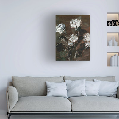 Winston Porter Ethan Harper White & Copper Floral II Canvas Wall Art