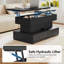 Table basse à plateau relevable avec bande lumineuse à DEL, 4 tiroirs et compartiment caché-1841475111