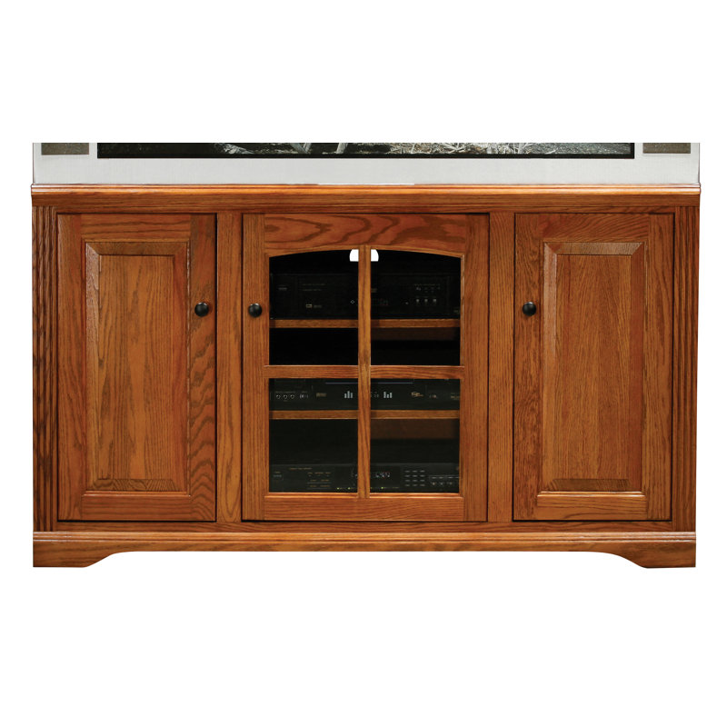Rafeef Unfinished TV Stand for TVs up to 65", Chocolate Mousse
