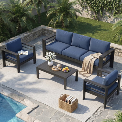 5-Piece  Aluminum Patio Conversation Set