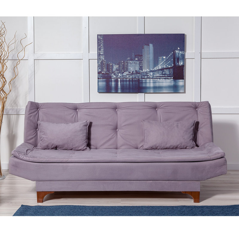 Selph Velvet Sofa Bed, Grey