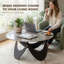 HOMCOM Modern Coffee Table with Sintered Stone Top-506582332-506582335
