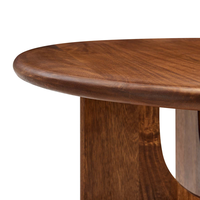 Rivian Round 34" Coffee Table, Walnut