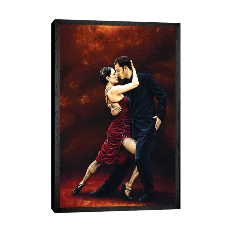 That Tango Moment by Richard Young - Painting on Canvas, 66.04cm H x 45.72cm W x 3.81cm D, Black Floater Framed