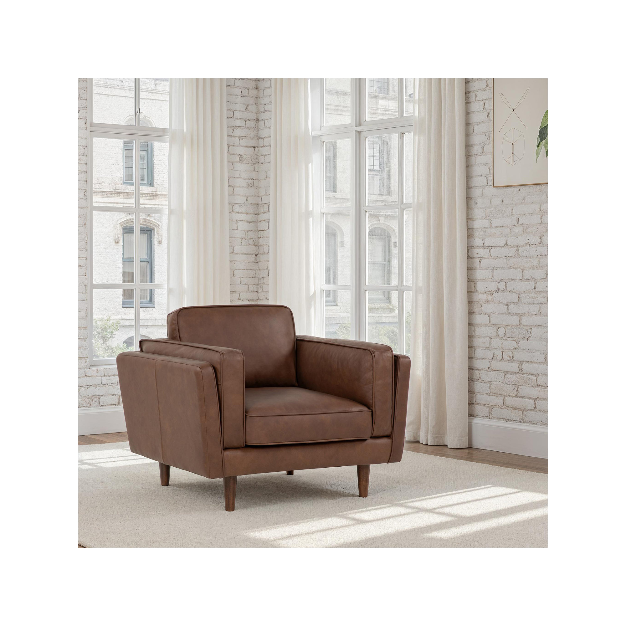 Noria Accent Chair - Dark Brown, Brown