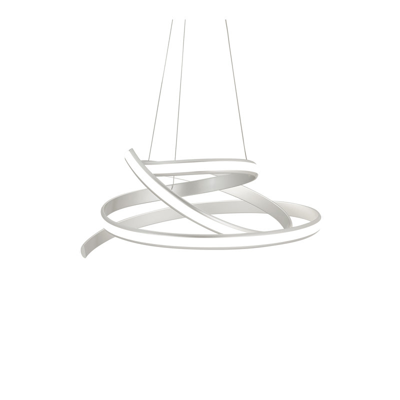 Prattsville Dimmable Integrated LED Chandelier, Matte Silver