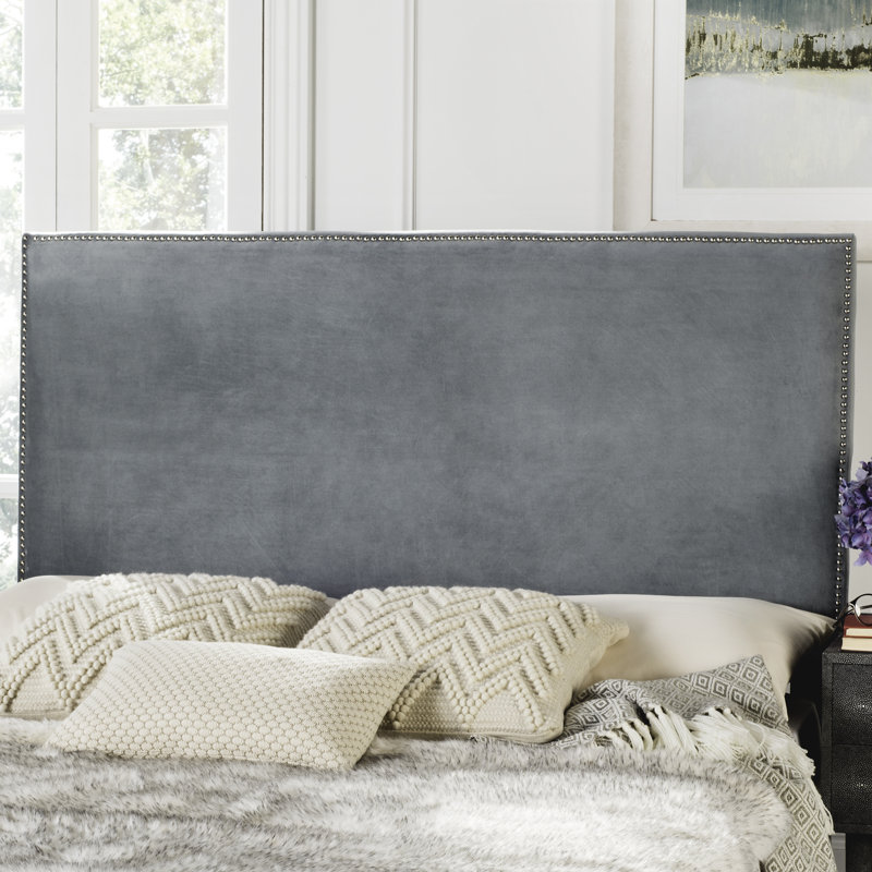 Tête de lit tapissier Farringdon, Grand, Bleu Wedgwood, Coton