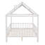 Lit double en bois avec clôture pour les enfants, combinant le design de la maisonnette et l'espace de couchage confortable