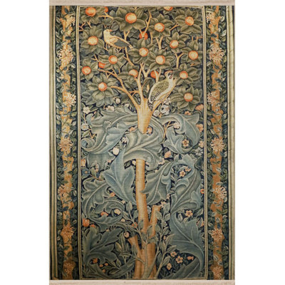 Multi Color Tree of Life Themed Leaf and Fruit Pattern Creative Vintage Decorative Machine Washable Area Rug