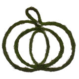 Vickerman 24"H x 24"W Pumpkin Outline Wreath. Made of natural twigs with a hint of artificial moss.