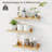 Rustic Floating Shelves Set of 3 with Lip, Picture Ledge Shelf for Nursery, Living Room – Multipurpose Storage Organizer, Bookshelf, & Photo Display Rack Oak-450756489