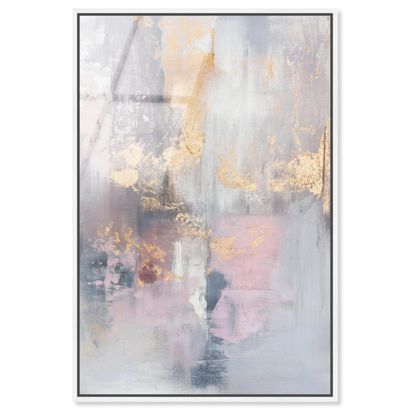 Art mural abstrait en verre rafraîchissant encadré rafraîchissant Boho par Art Remedy, cadre blanc, 10 x 15, Blanc