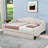Full Linen Upholstered Daybed with Twin Trundle