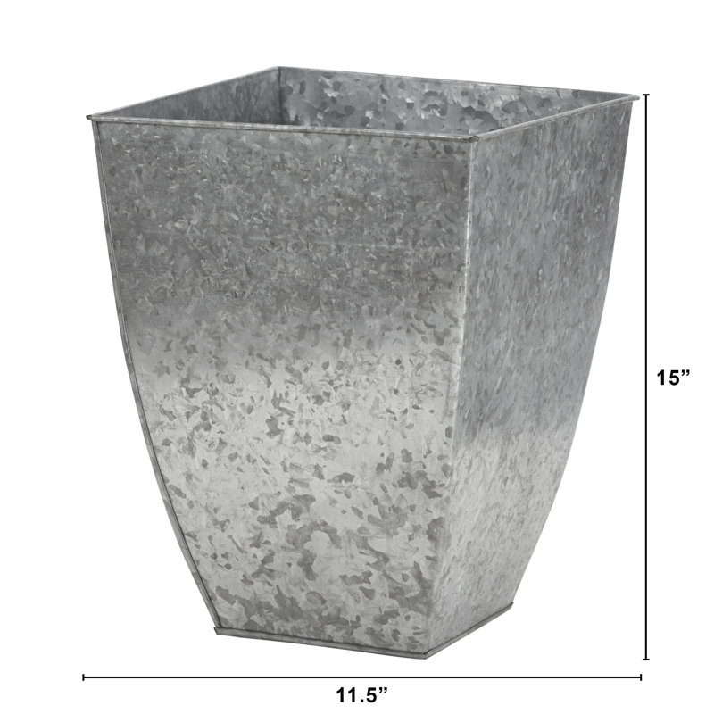 Metal Planter Box, Silver