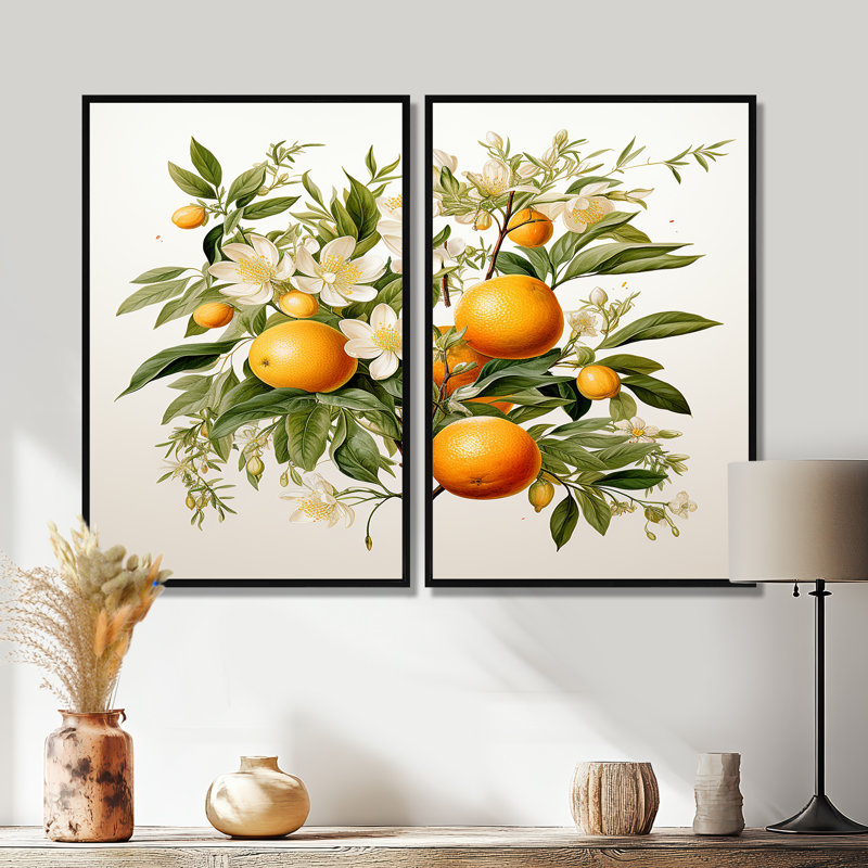 Oranger - impressions sur toile jaunes, Floater Framed Print without Mat, Black, 36" H x 48" W