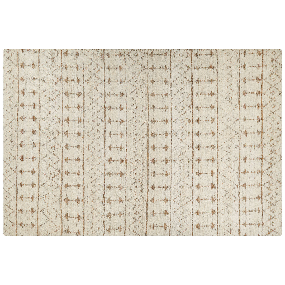 Handgefertigter Teppich Kaelyn in Beige