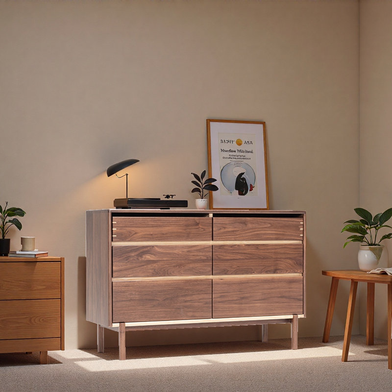 Commode d'appoint console Retro, Noyer