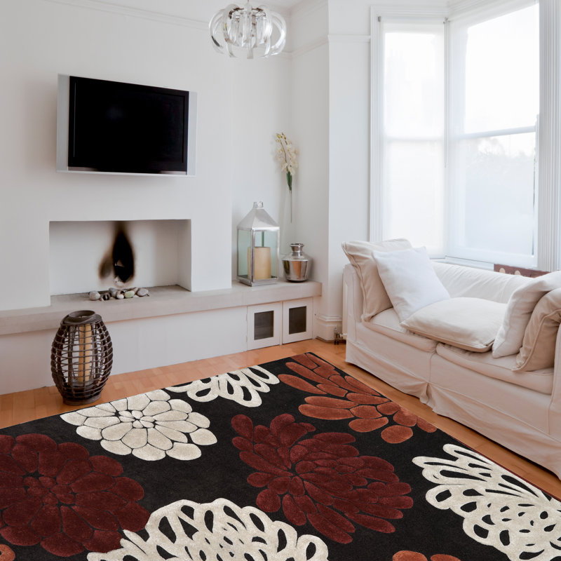Marisela Handmade Rug Chocolate And Garnet, Rectangle 8' x 10'