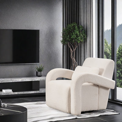 Chaise longue en tissu Teddy