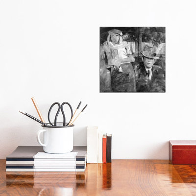 Bonnie And Clyde In Black And White by Bill Drysdale - Wrapped Canvas Print