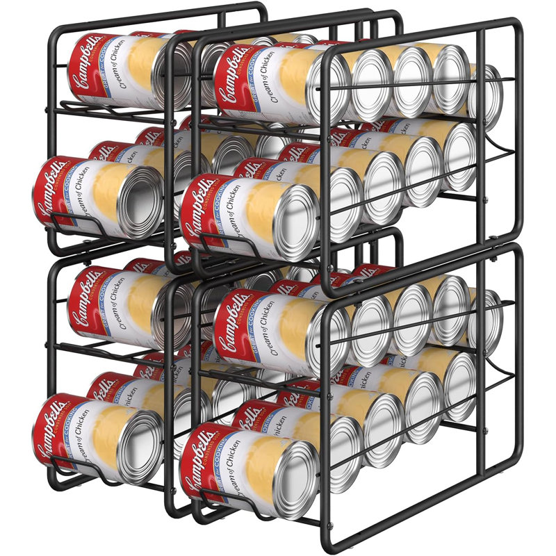 Ensemble de 4 boîtes distributrices empilables, noires
