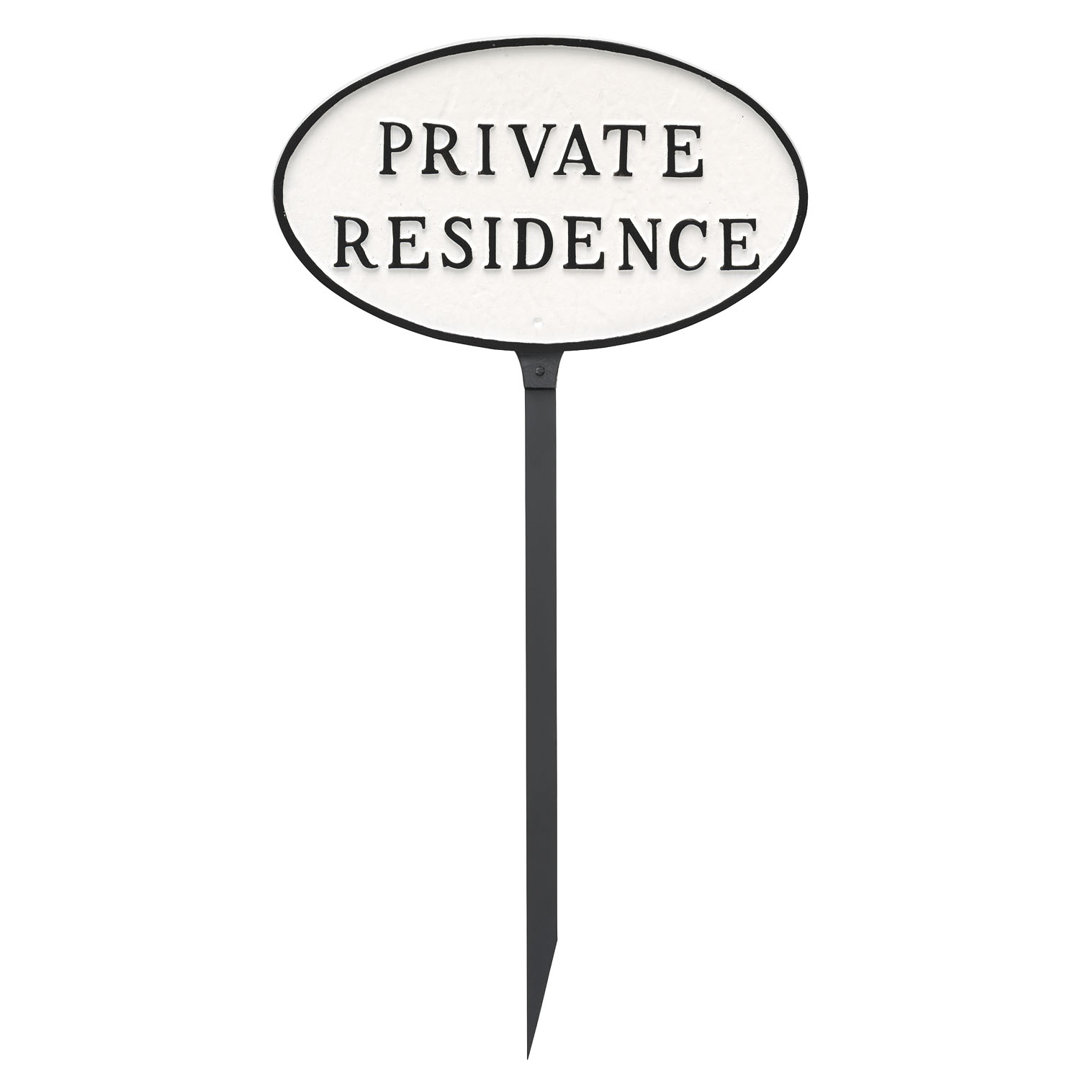 Private Residence Oval Statement Garden Sign Montague Metal Products Inc. 