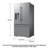 Samsung Bespoke AI 24 cu. ft. Counter Depth 3-Door French Door Refrigerator with Zero Clearance Fit & Dual Auto Ice Maker in Stainless Steel-124251146-124251148