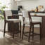  Ensemble de 4 tabourets de bar rembourrés à hauteur rapide de style moderne avec pieds en bois-979889910-979889908
