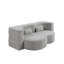 Canapé-lit moderne avec 2 coussins, canapé-lit en velours côtelé moelleux convertible, matelas pliant double de 15 po pour le salon, lit d'invité, sans assemblage requis, gris clair-2075486744