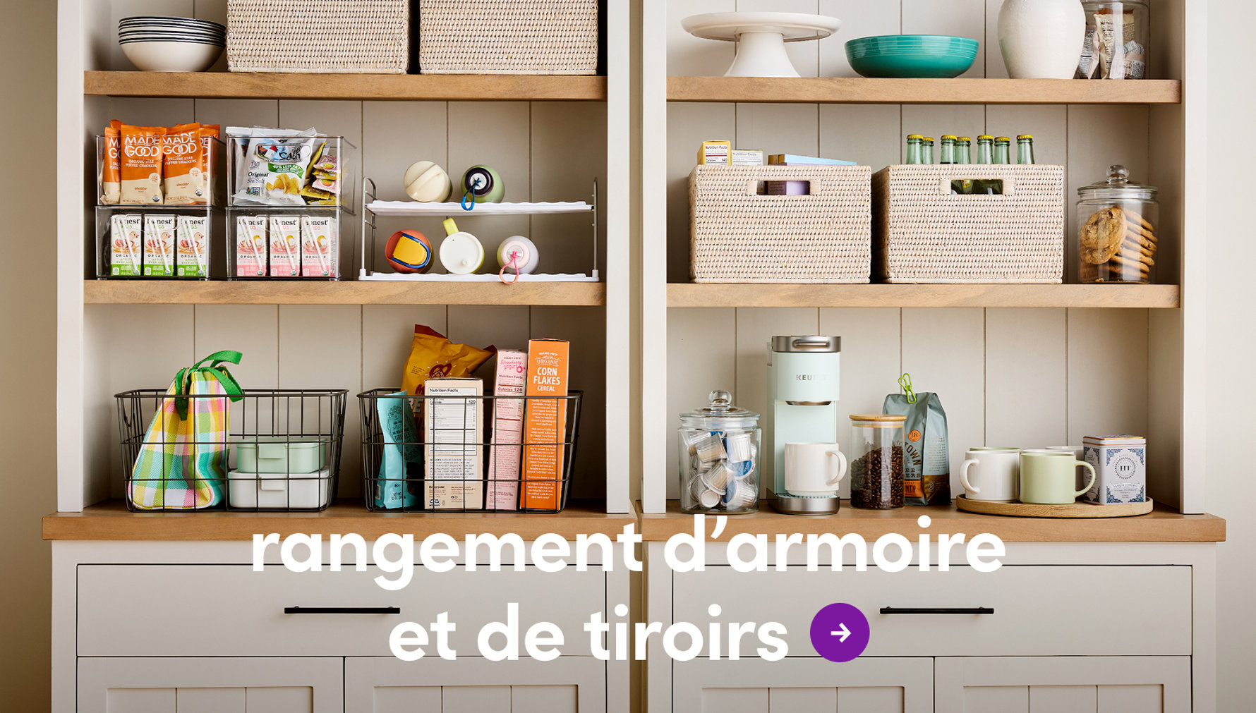 organisateurs d'armoires et de tiroirs