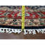 Tapis oriental rond noir tissé à la main 10 pi x 10 pi avec motif Karajeh, teinture végétale, velours doux, 100% laine