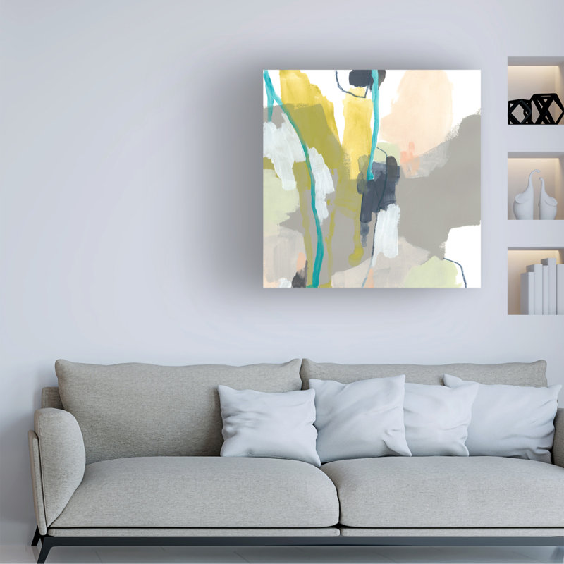 14" x 14" Abstract Multicolor Canvas Art Print
