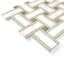 Carrelage mosaïque en marbre poli Emperador Light et Royal Batticino Basketweave