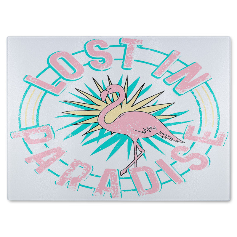 Lost In Paradise Glass Chopping Board