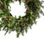 Couronne de 24 po en faux cèdre rustique 24 po avec pommes de pin pour décoration de Noël