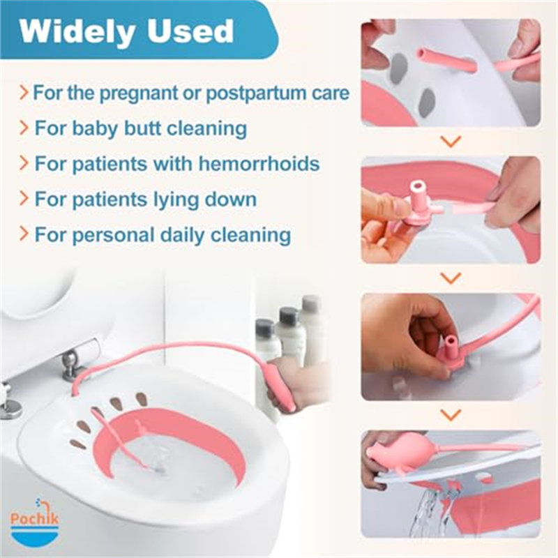 Sitz Bath-Soothing Relief For Hemorrhoids And Postpartum Recovery(Magenta)
