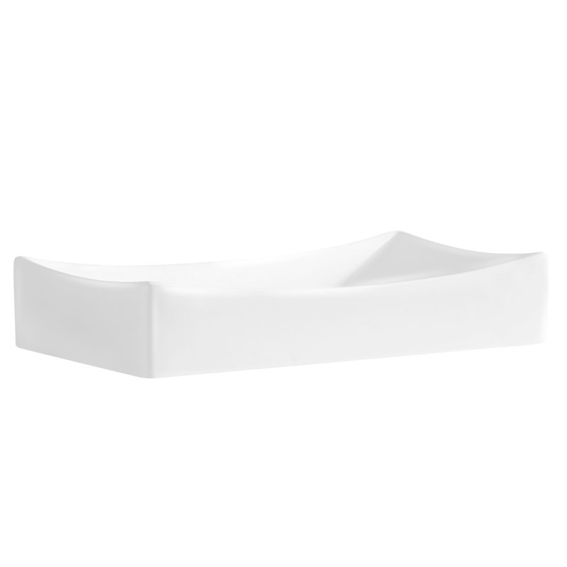 Lavabo de salle de bain rectangulaire en céramique pour bateau Modern