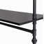 Portemanteau industriel noir réversible de 118,3 po avec lumières à DEL et tablettes