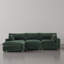 Canapé modulaire réversible 3 pièces rembourré en fausse fourrure de lapin avec 3 coussins-2101244179-2101244173