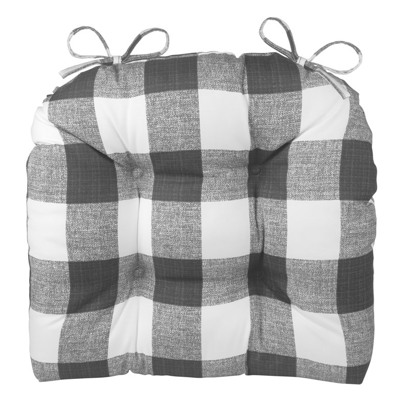 Indoor And Outdoor Patio Chair Cushions, 19X18 Inches, Set of 2, Gray