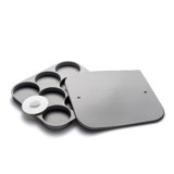Outset Silicone Burger Press and Storage Tray With Lid, 8 Burger Capacity