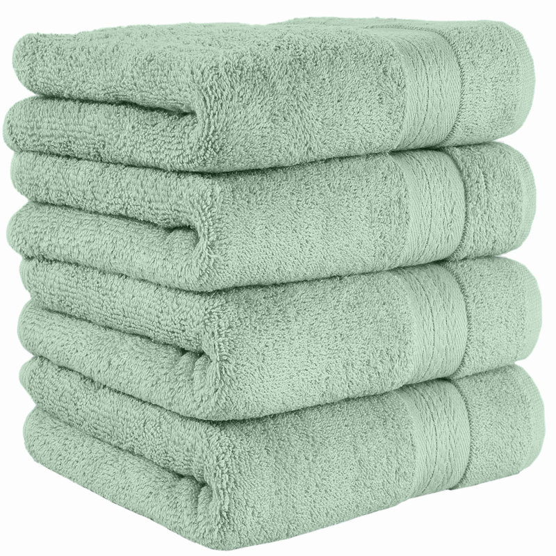 Quick-Dry 4 Pieces Hand Towel -Bath Linen Set - Highly Absorbent 100% Turkish Cotton -Hand Towel for Bathroom Guests Pool Gym Camp Travel College Dorm Shower