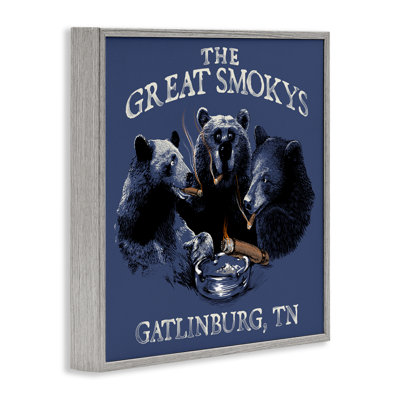 Great Smokys Bears Framed Giclee, design by Jim Baldwin