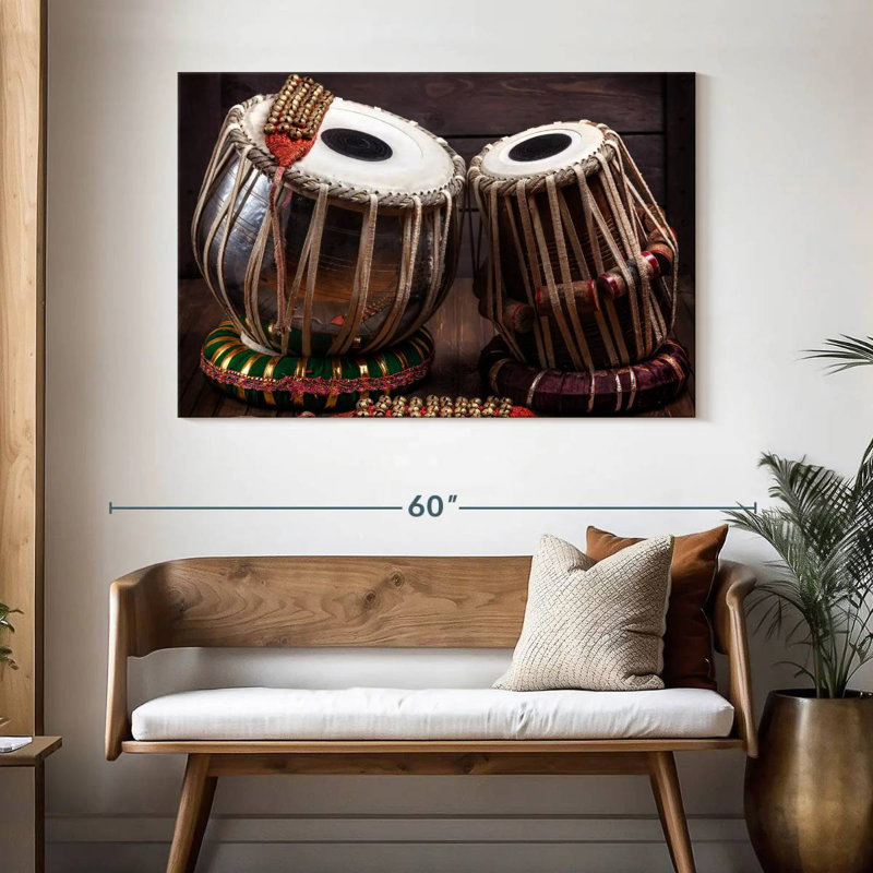Abarca Tabla Drums And Bells, 32" H x 48" W