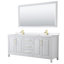 Ensemble de meuble-lavabo double 80 po avec dessus en quartz et miroir Daria-100481639-100481644-100501961