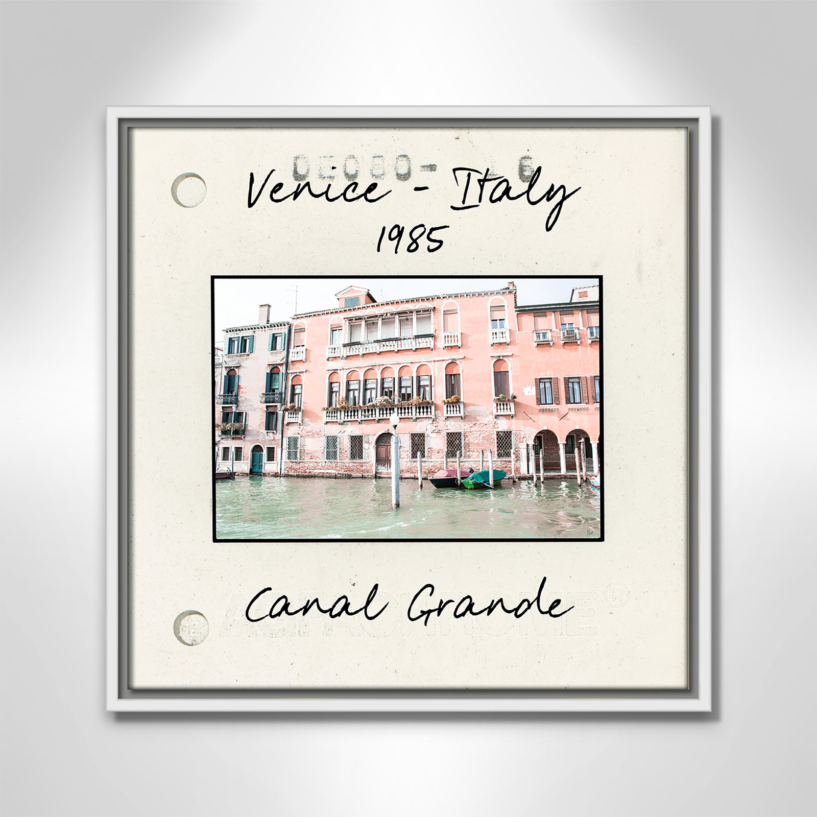 Venice, Italy - Grand Canal Print by Nan, 17.5" H x 17.5" W x 2" D, White Floater Framed Canvas