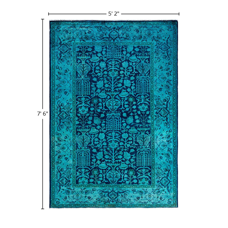 Emelia One-of-a-Kind 5' 2" X 7' 6" Hand Knotted Area Rug